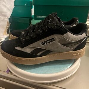 Reebok Low-Top Sneakers in Black, Gray & Gum